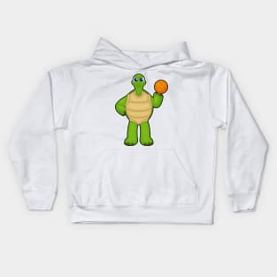 Turtle as Basketball player with Basketball Kids Hoodie